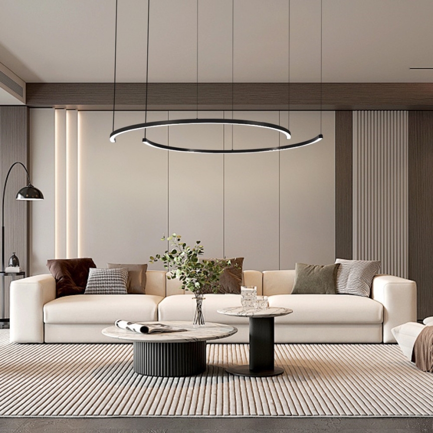 Immax NEO 07329L - FINO kábeles, dimmelhető LED csillár LED/72W/230V 120 cm Tuya fekete + távirányító