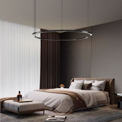 Immax NEO 07329L - FINO kábeles, dimmelhető LED csillár LED/72W/230V 120 cm Tuya fekete + távirányító