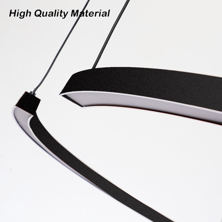 Immax NEO 07329L - FINO kábeles, dimmelhető LED csillár LED/72W/230V 120 cm Tuya fekete + távirányító