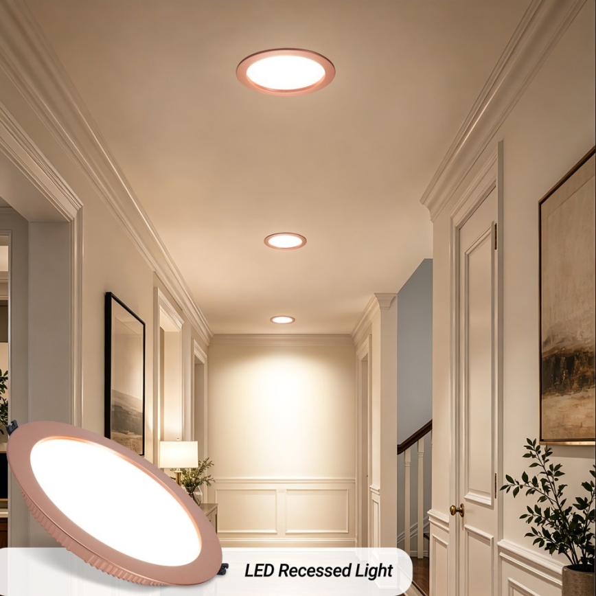 Immax NEO 07331L - LED dimmelhető beépíthető DOWN lámpa LED/36W/230V Wi-Fi Tuya átmérő 23 cm rózsaarany