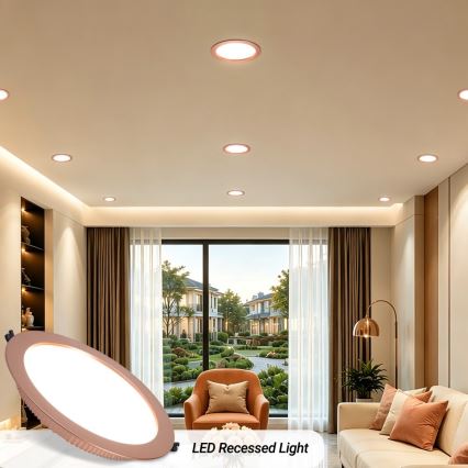 Immax NEO 07331L - LED dimmelhető beépíthető DOWN lámpa LED/36W/230V Wi-Fi Tuya átmérő 23 cm rózsaarany