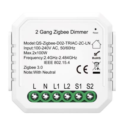 Immax NEO 07520L - Intelligens dimmelő vezérlő V5 2 gombos Tuya