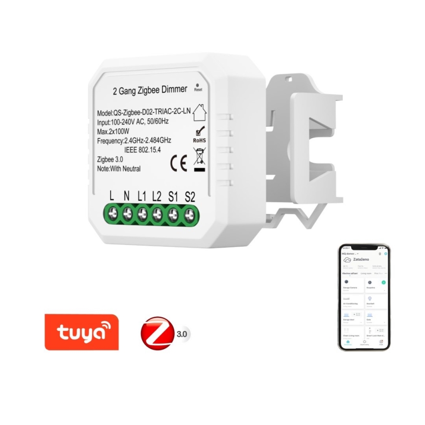 Immax NEO 07520L - Intelligens dimmelő vezérlő V5 2 gombos Tuya