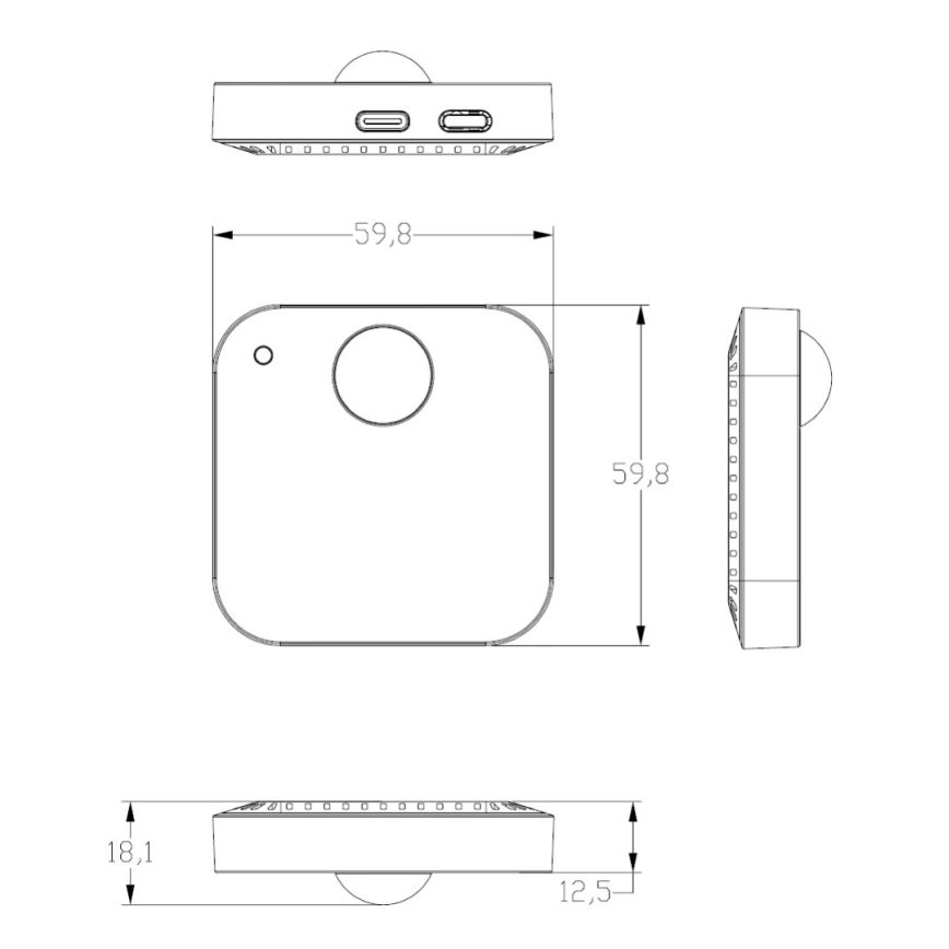 Immax NEO 07530L - Smart PIR, jelenlét- és világításérzékelő USB/5V Tuya