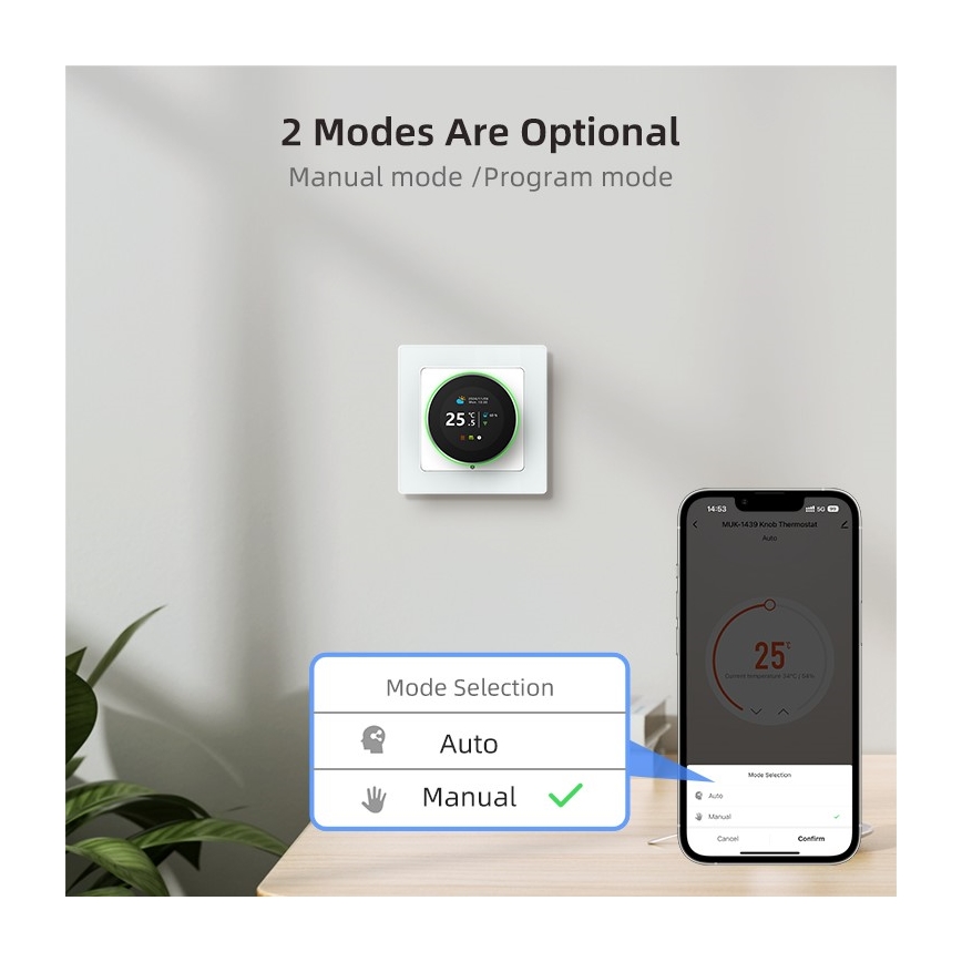 Immax NEO 07534L - SMART padlófűtés termosztát 230V/3A Wi-Fi Tuya