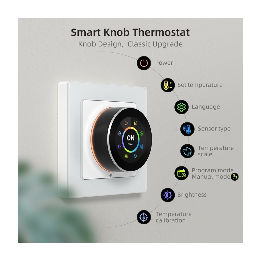 Immax NEO 07534L - SMART padlófűtés termosztát 230V/3A Wi-Fi Tuya
