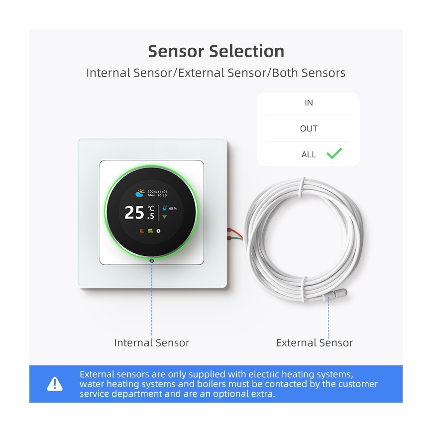 Immax NEO 07535L - SMART termosztát elektromos padlófűtéshez 230V/16A Wi-Fi Tuya