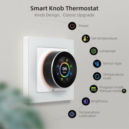 Immax NEO 07535L - SMART termosztát elektromos padlófűtéshez 230V/16A Wi-Fi Tuya