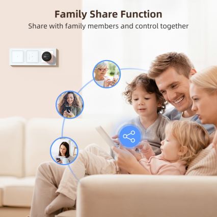 Immax NEO 07539L - 2 gombos SMART kapcsoló 230V Wi-Fi Tuya