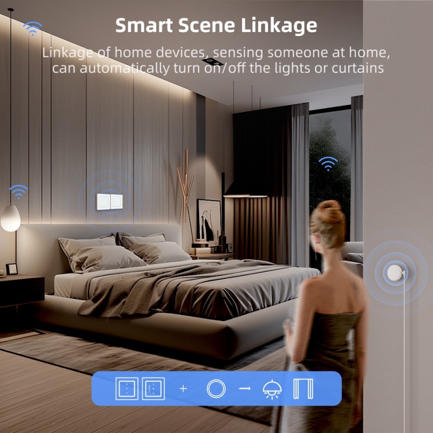 Immax NEO 07540L - Okos kapcsoló reluxák és rolók vezérléséhez 230V Wi-Fi Tuya