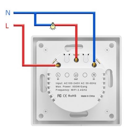 Immax NEO 07549L - Egygombos SMART kapcsoló 230V