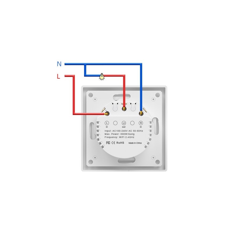 Immax NEO 07549L - Egygombos SMART kapcsoló 230V