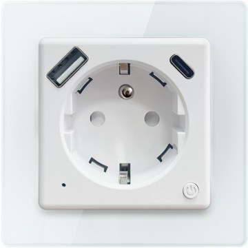 Immax NEO 07553L - Okos konnektor (E) 16 A/230 V + 1× USB-A + 1× USB-C PD 20 W, Tuya