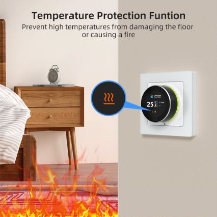 Immax NEO 07555L - Okos termosztát elektromos padlófűtéshez 230V/16A Tuya