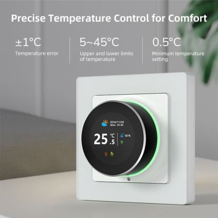 Immax NEO 07555L - Okos termosztát elektromos padlófűtéshez 230V/16A Tuya