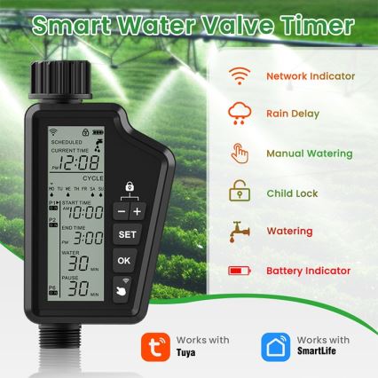 Immax NEO 07556L - Öntözőszelep 4xAA IP65 Wi-Fi Tuya