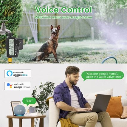 Immax NEO 07556L - Öntözőszelep 4xAA IP65 Wi-Fi Tuya