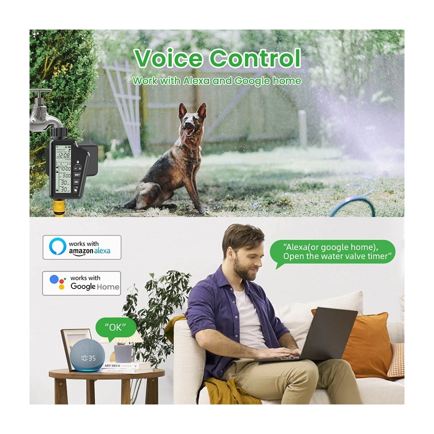 Immax NEO 07556L - Öntözőszelep 4xAA IP65 Wi-Fi Tuya