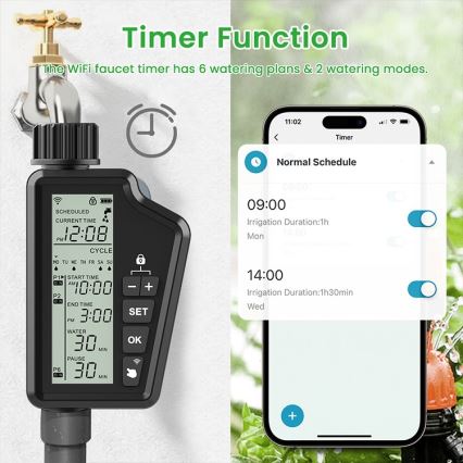 Immax NEO 07556L - Öntözőszelep 4xAA IP65 Wi-Fi Tuya