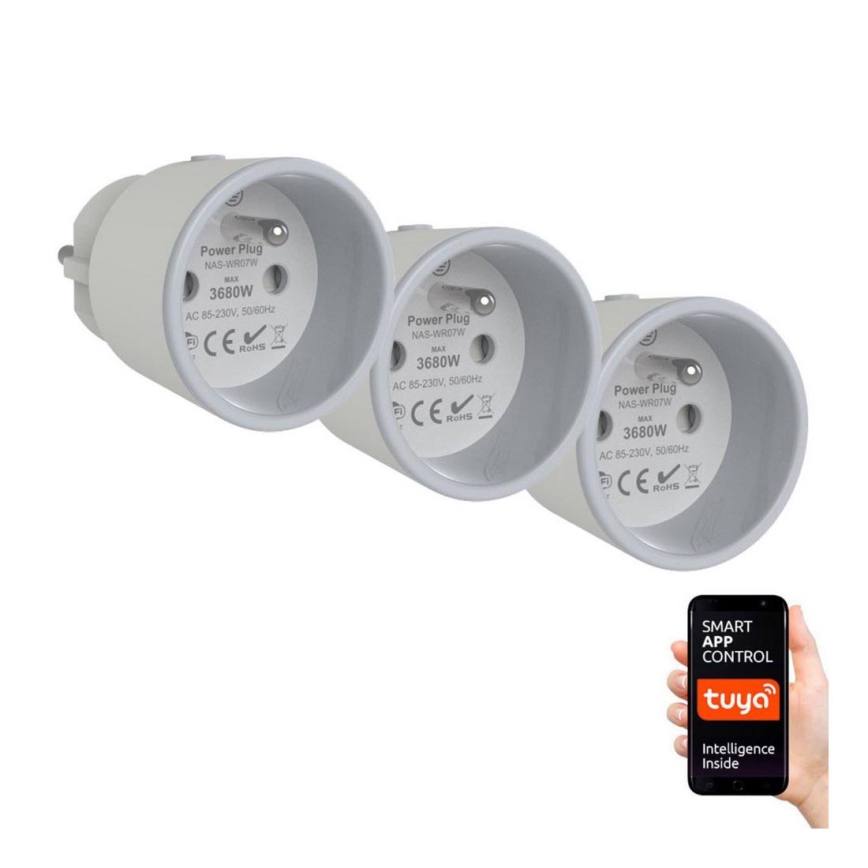 Immax NEO 07715C - KÉSZLET 3x Intelligens aljzat NEO LITE 3680W/230V/16A Wi-Fi Tuya