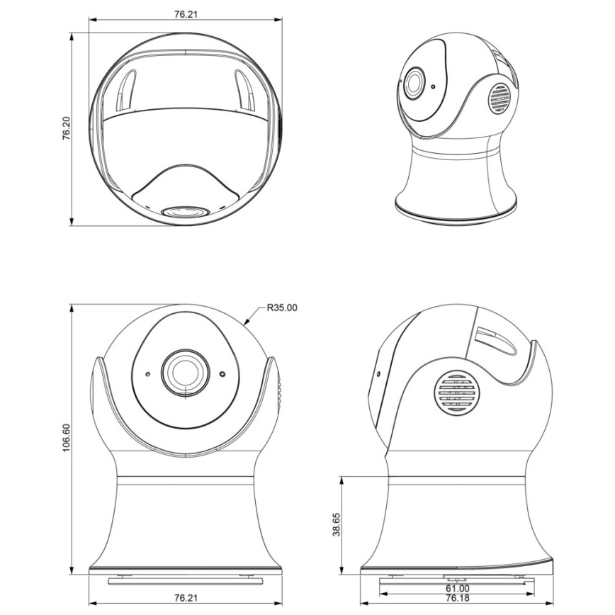 Immax NEO 07729L - Intelligens kültéri kamera NEO LITE 1080p IP65 Wi-Fi Tuya