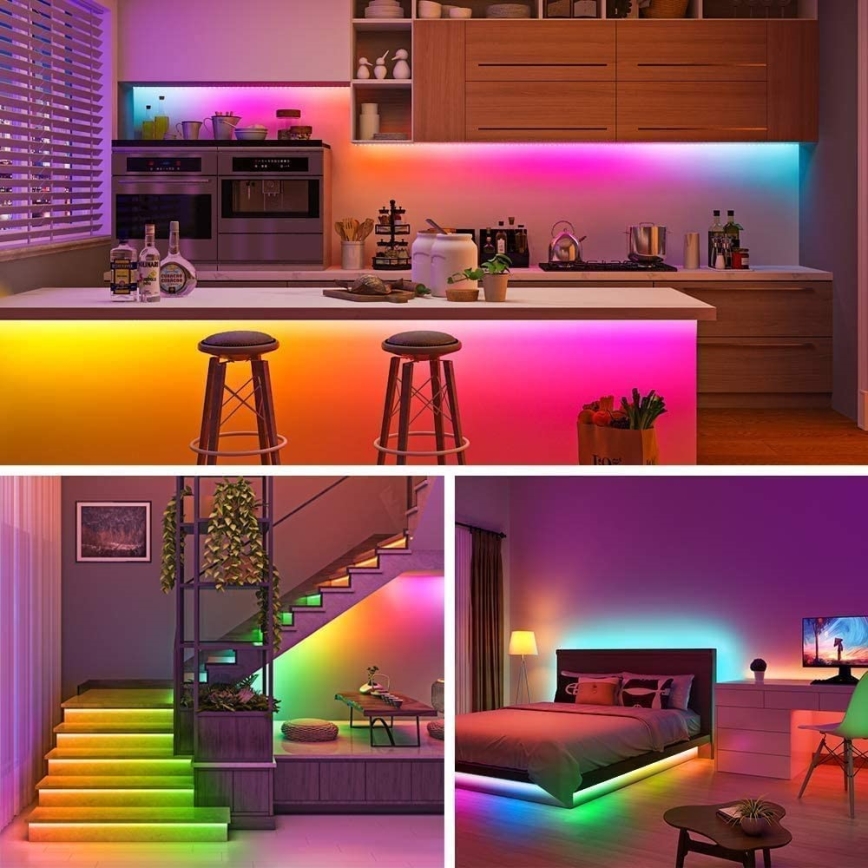 Immax NEO 07775L - LED RGB+CCT Dimmelhető szalag NEO LITE LED/48W/230V 10 m IP65 MUSIC Wi-Fi Tuya + távirányítás
