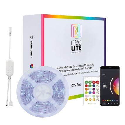 Immax NEO 07775L - LED RGB+CCT Dimmelhető szalag NEO LITE LED/48W/230V 10 m IP65 MUSIC Wi-Fi Tuya + távirányítás