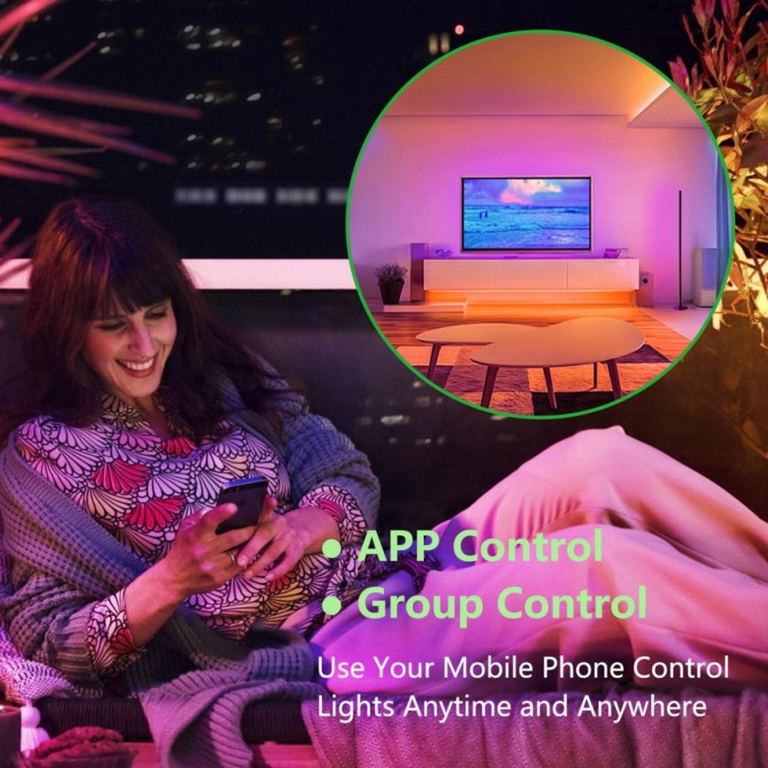 Immax NEO 07776L - LED RGB fényerőszabályozható állólámpa AMBIENTE LED/12W/230V Wi-Fi Tuya + távirányító