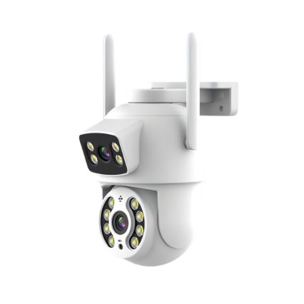 Immax NEO 07783L - Okos kültéri kamera dupla érzékelővel, 355° P/T, 2x2MP, IP65, Wi-Fi, Tuya