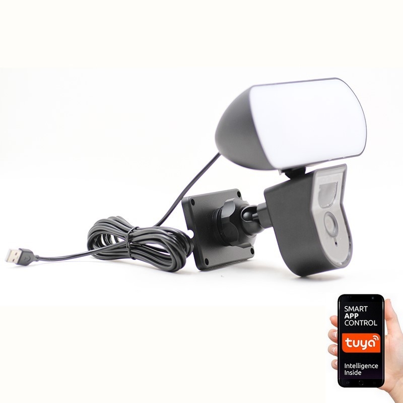 Immax NEO 07785L - LED Intelligens kültéri kamera lámpával LED/5,5W/5V IP65 Wi-Fi Tuya