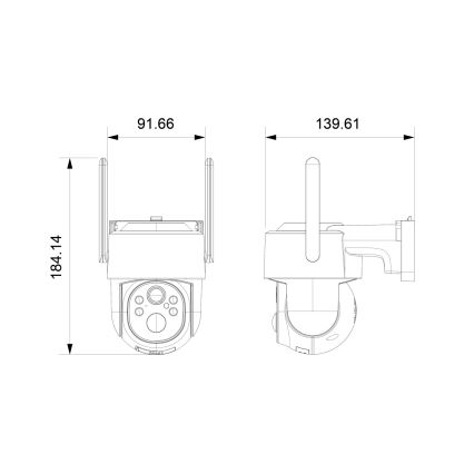 Immax NEO 07804L - Okos kültéri napelemes kamera érzékelővel, 9000 mAh akkumulátorral, IP65