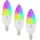 Immax NEO 07808C - 3 darabos készlet: dimmelhető LED RGB+CCT izzó E14/4,8W/230V Wi-Fi Tuya