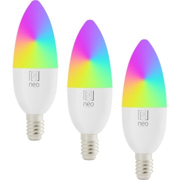Immax NEO 07808C - 3 darabos LED RGB+CCT dimmelhető izzó szett E14/4,8W/230V