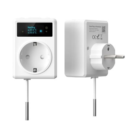 Immax NEO 07811L - Okos aljzat hőmérővel F 3680W Tuya Wi-Fi