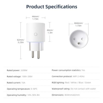 Immax NEO 07812L - Okos konnektor E 3500W Wi-Fi