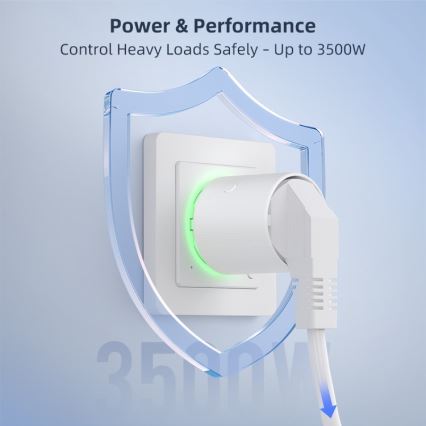 Immax NEO 07813L - F-típusú okos dugalj, 3500 W, Wi‑Fi