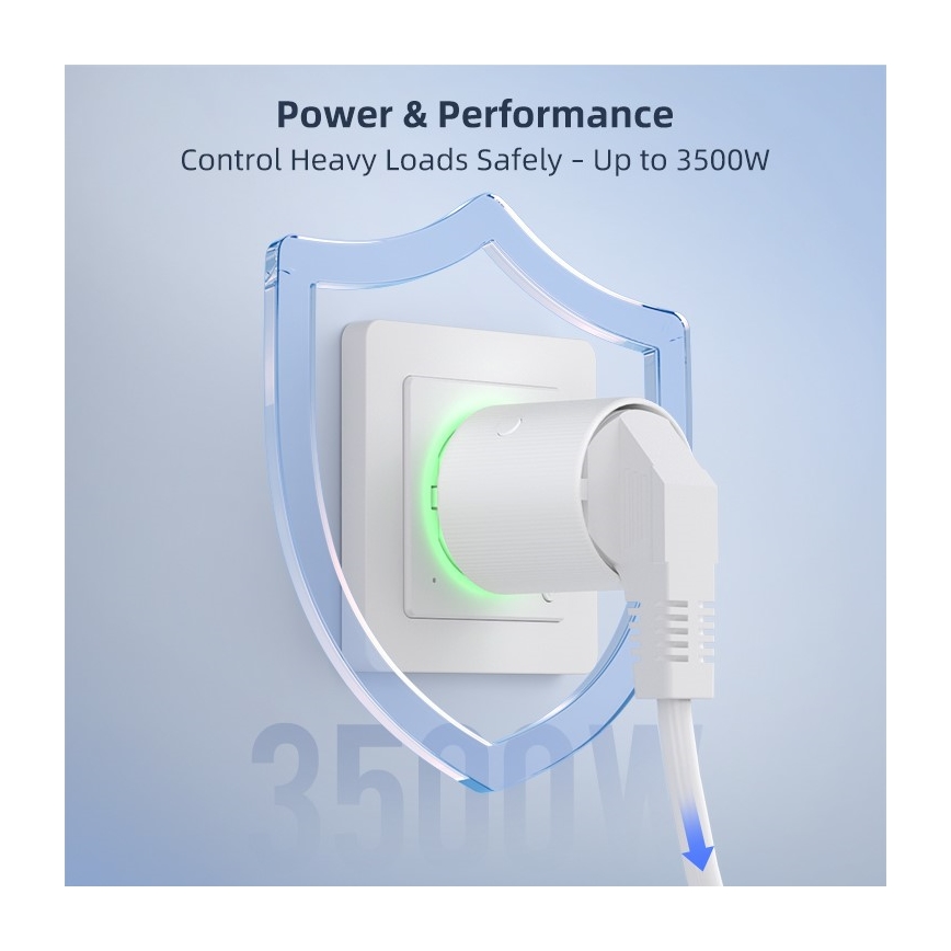 Immax NEO 07813L - F-típusú okos dugalj, 3500 W, Wi‑Fi