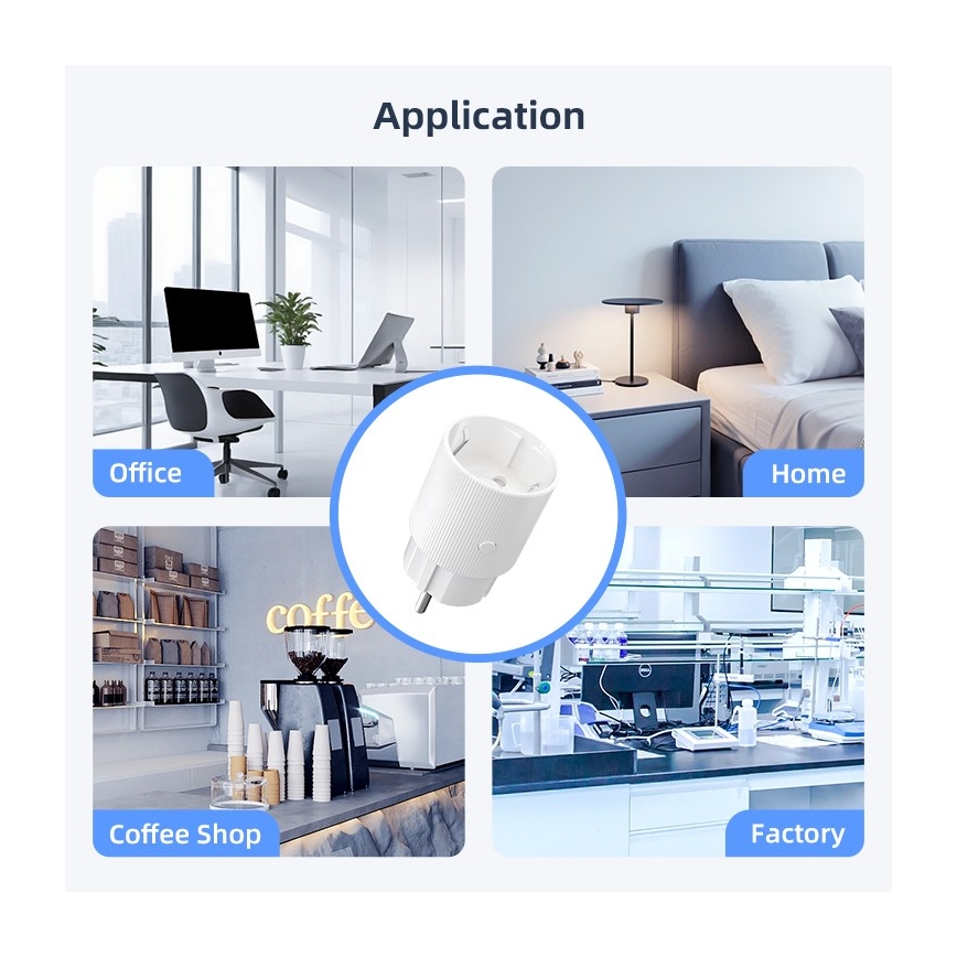 Immax NEO 07813L - F-típusú okos dugalj, 3500 W, Wi‑Fi