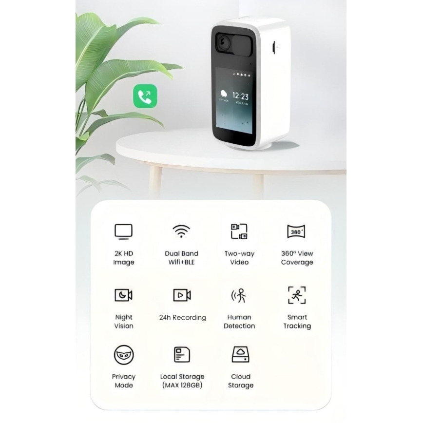 Immax NEO 07814L - Okos beltéri kamera 4 MP felbontású szenzorral, 5V, Tuya Wi‑Fi támogatással
