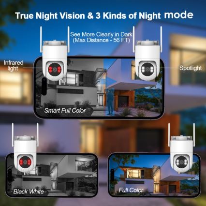Immax NEO 07819L - Okos kültéri kamera 4 MP érzékelővel, 5V, IP65, Wi-Fi