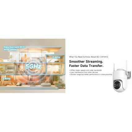 Immax NEO 07819L - Okos kültéri kamera 4 MP érzékelővel, 5V, IP65, Wi-Fi