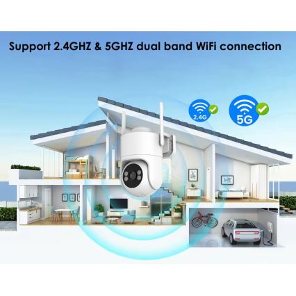 Immax NEO 07819L - Okos kültéri kamera 4 MP felbontású érzékelővel, 5 V, IP65, Tuya Wi‑Fi