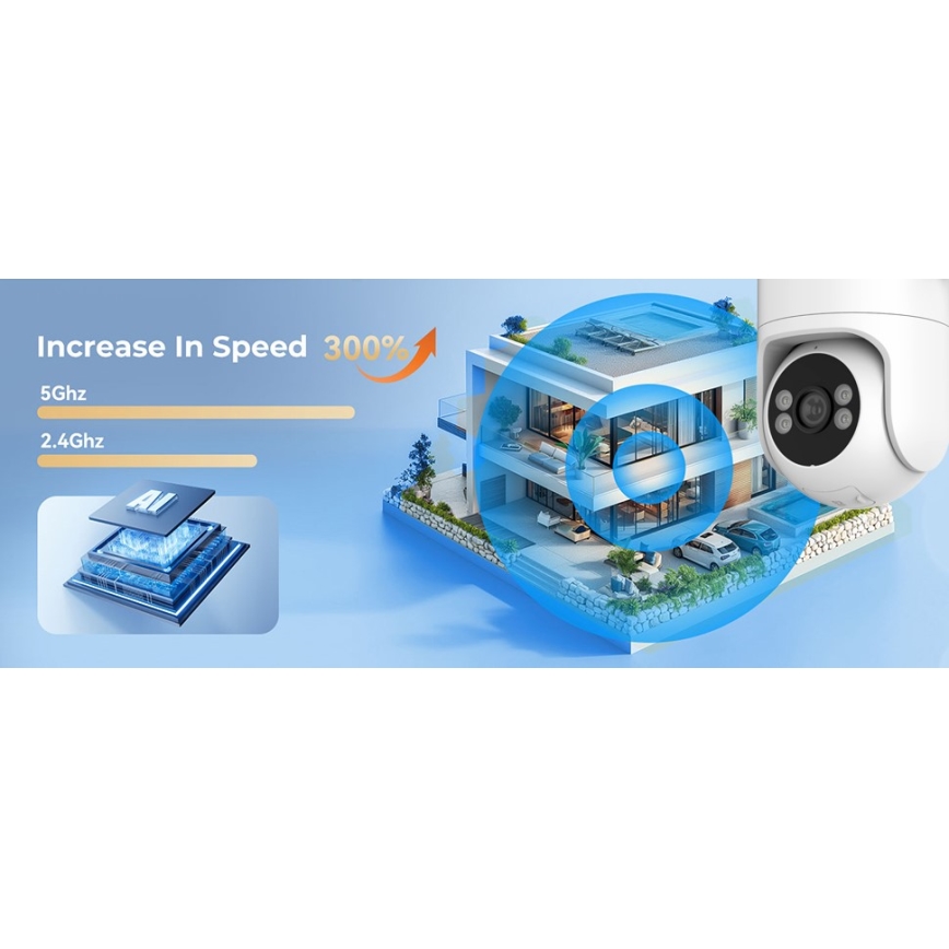 Immax NEO 07819L - Okos kültéri kamera 4 MP felbontású érzékelővel, 5 V, IP65, Tuya Wi‑Fi