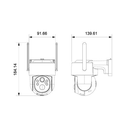 Immax NEO 07820L - Okos kültéri napelemes kamera érzékelővel, 6000 mAh akkumulátorral, IP65, Tuya