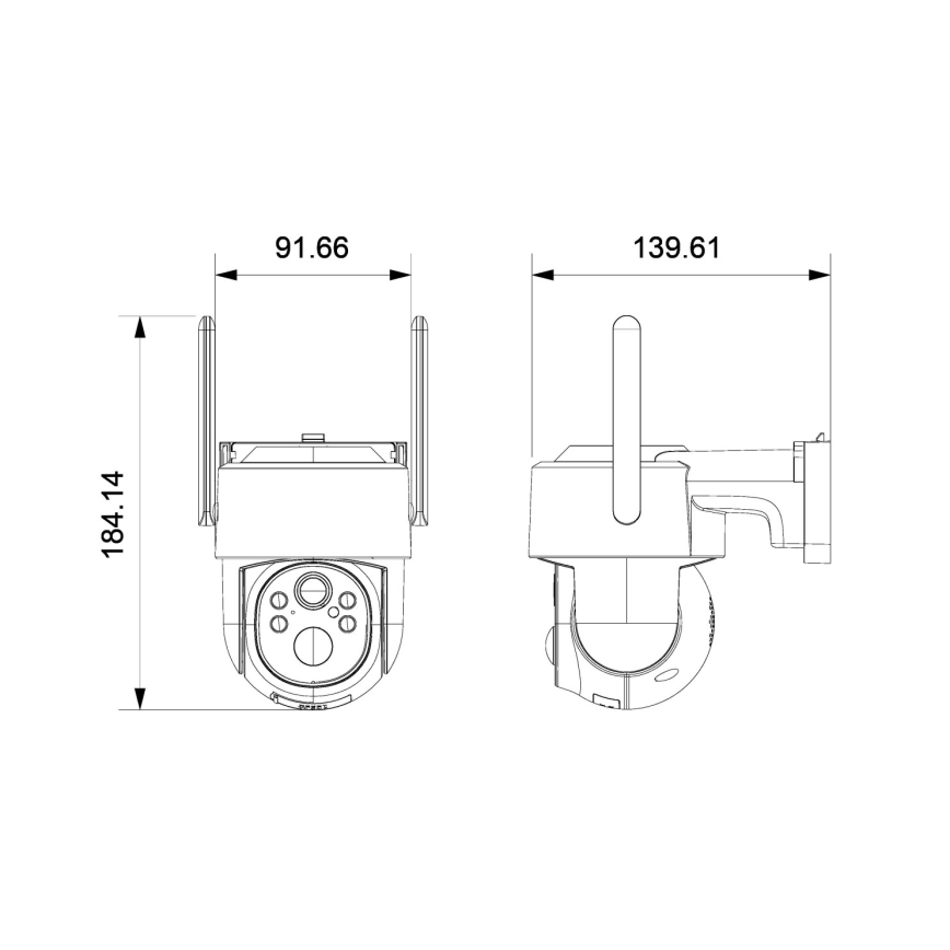 Immax NEO 07820L - Okos kültéri napelemes kamera érzékelővel, 6000 mAh akkumulátorral, IP65, Tuya