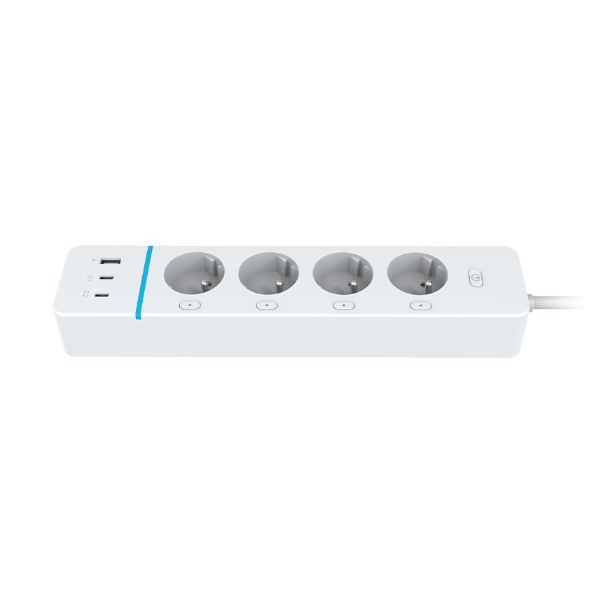 Immax NEO 07821L - NEO LITE Smart hosszabbító kábel 4AC+1xUSB+2xUSB-C Wi-Fi