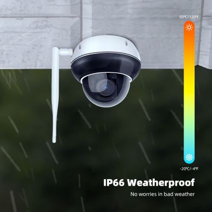 Immax NEO 07825L - Okos kültéri kamera DOME érzékelővel 5MP 230V IP66 TUYA Wi‑Fi