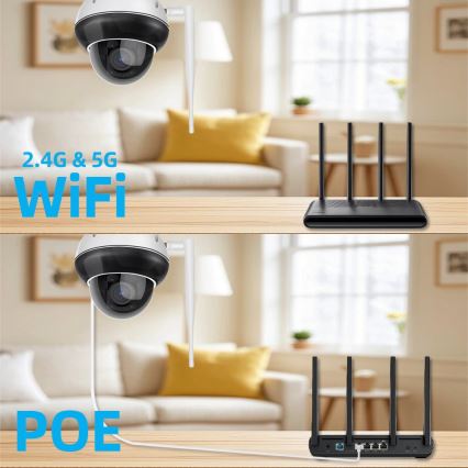Immax NEO 07825L - Okos kültéri kamera DOME érzékelővel 5MP 230V IP66 TUYA Wi‑Fi