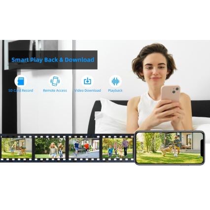 Immax NEO 07825L - Okos kültéri dómkamera 5MP érzékelővel 230V IP66 TUYA Wi-Fi