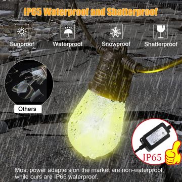 LED RGB+CCT Dimmelhető kültéri lánc GIRLAND 15xLED/1W/230V 15m Wi-Fi Tuya IP65 + távirányítás